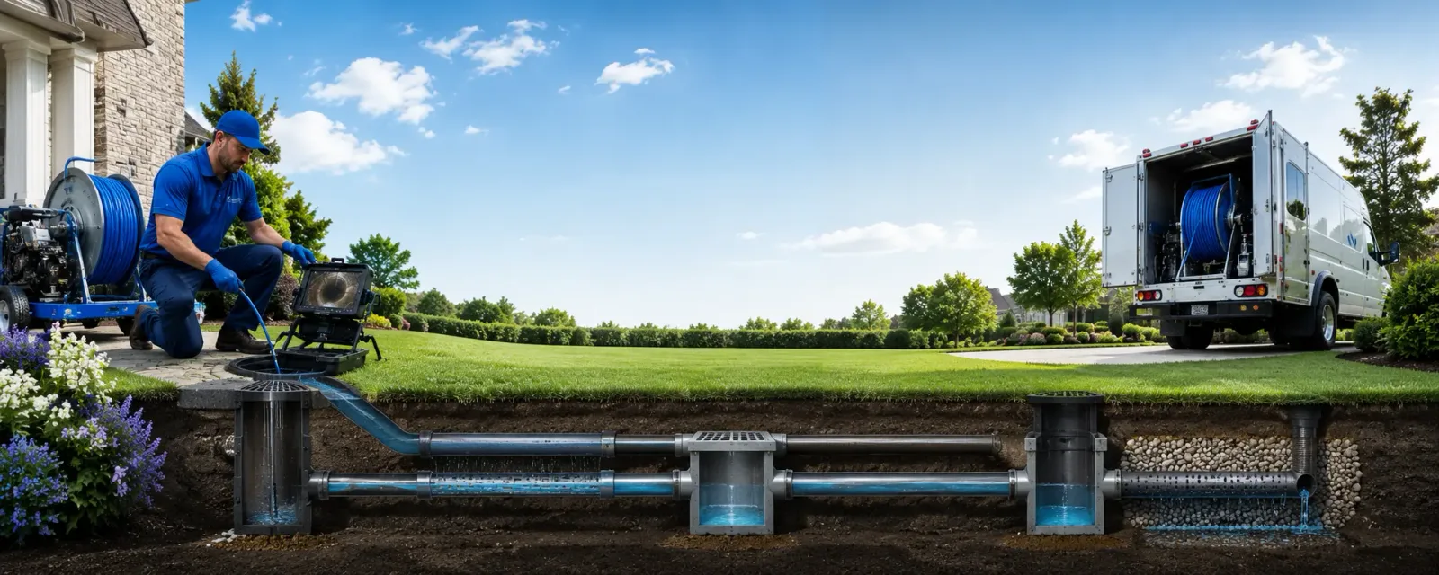 Outdoor drain cleaning information for Two Rivers, WI